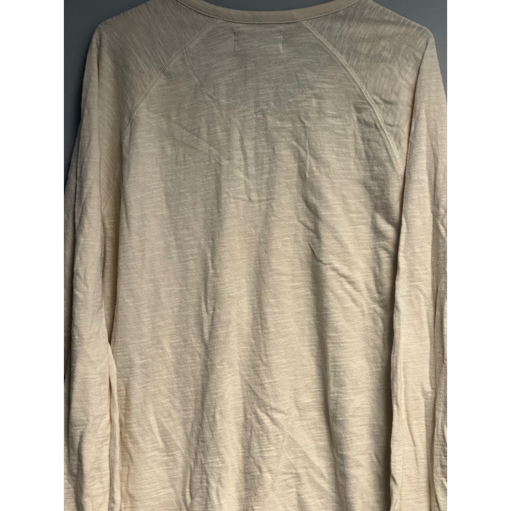 Original Penguin Mens XL Long Sleeve Slub Henley Shirt Oatmeal Heather XL - Picture 8 of 11